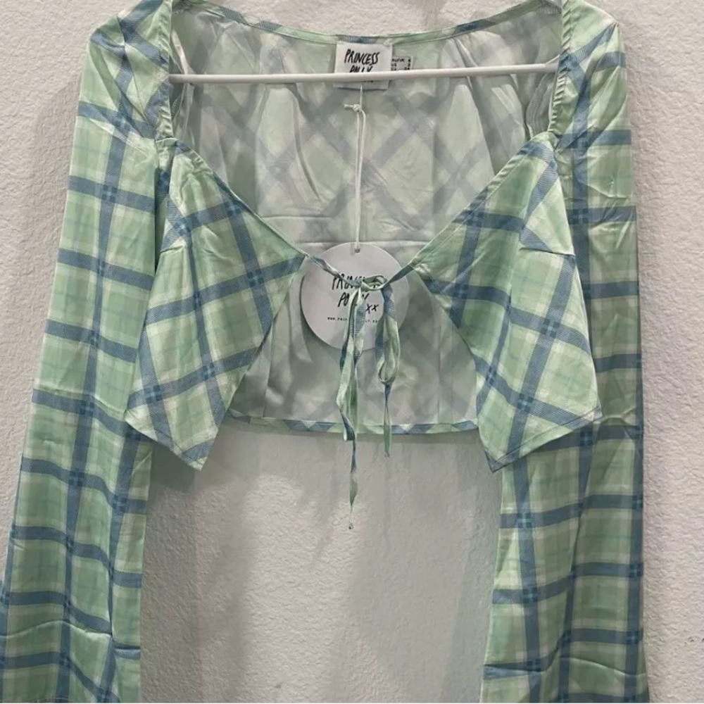 New Princess Polly Outfit. Long Sleeve Top/ Matching Mini Skirt Set Size 4 - Picture 3 of 6